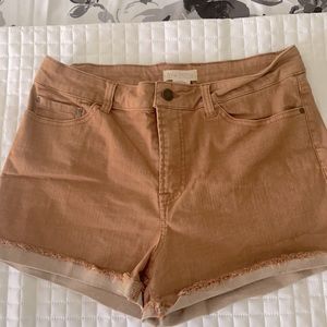 Cafe tan denim shorts size 11